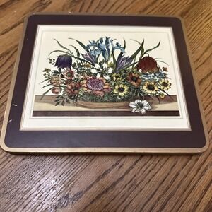 Vintage Pimpernel Place Mats Set Of 4 Floral Array Cork Backed‎ 18"x13"